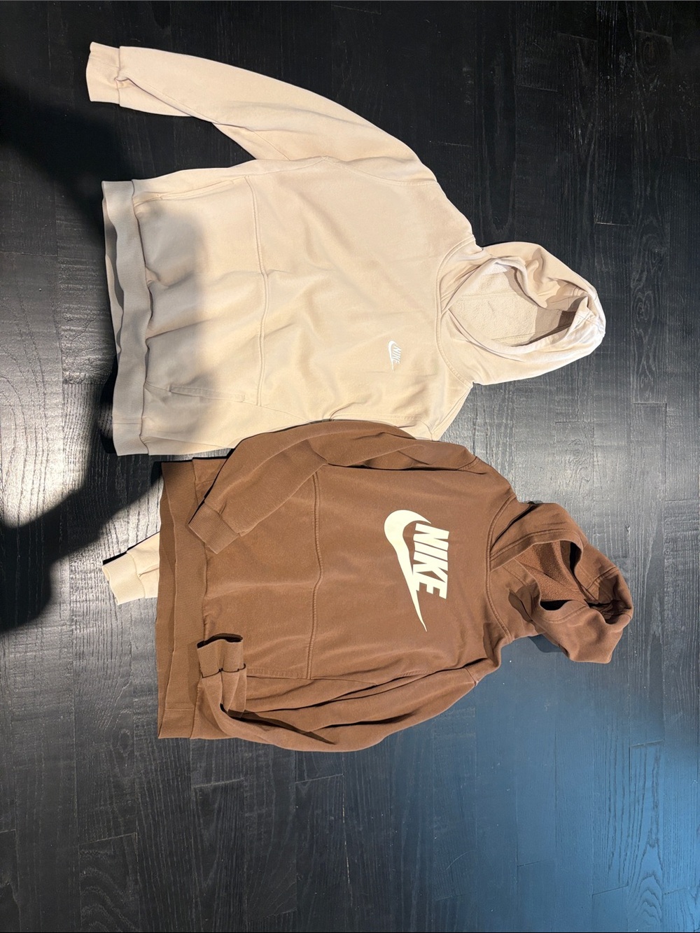 Boys XL Nike Brown and Cream Pullover Hoodie Set